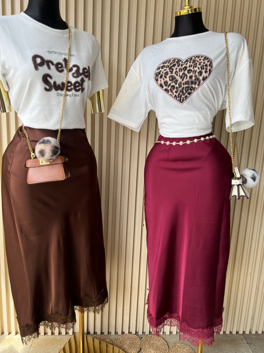 Satin skirt